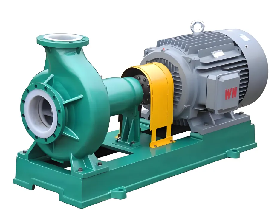 Pompa centrifuga chimica al fluoro plastica serie IHF